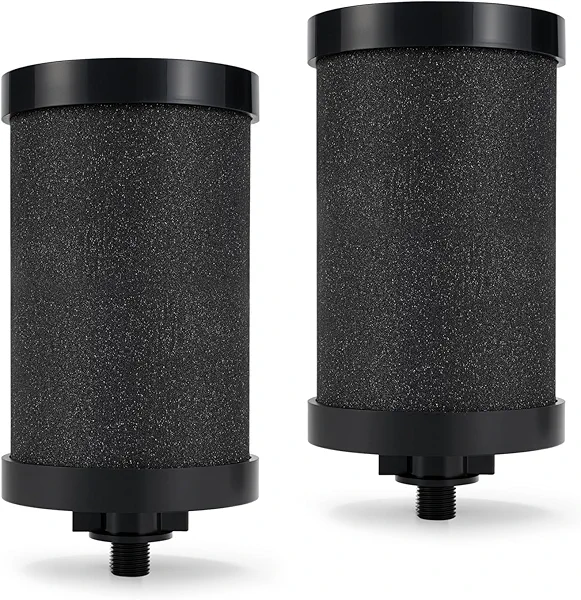 2387 Pro NSF Certified Replacement Water Filter Compatible with Alexapure Water Filtration System,Reduces chlorine, etc，Last Up to 5000 Gallons,Black(2 Pack)