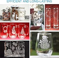 Vista 6 de Kit de crema de cristal para iniciación de 13 onzas para diseños intrincados, manualidades de bricolaje con 3 pinceles de aplicación, 1 cinta