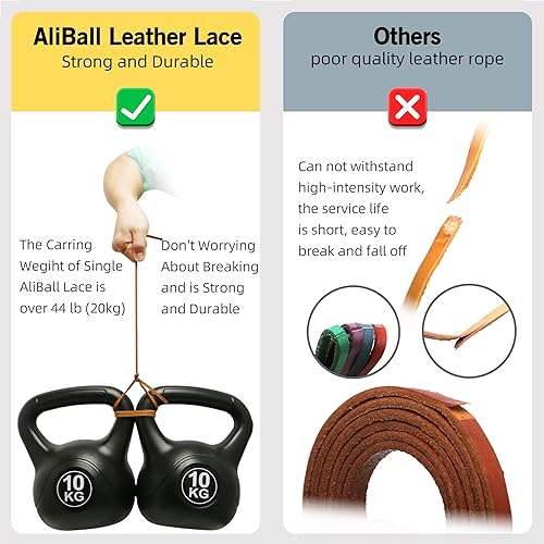 Miniatura 2 de Cordón de guante de béisbol, 2 piezas de encaje de piel de vaca auténtica de 79 pulgadas, kit de reparación rápida perfecta para guantes de béisbol