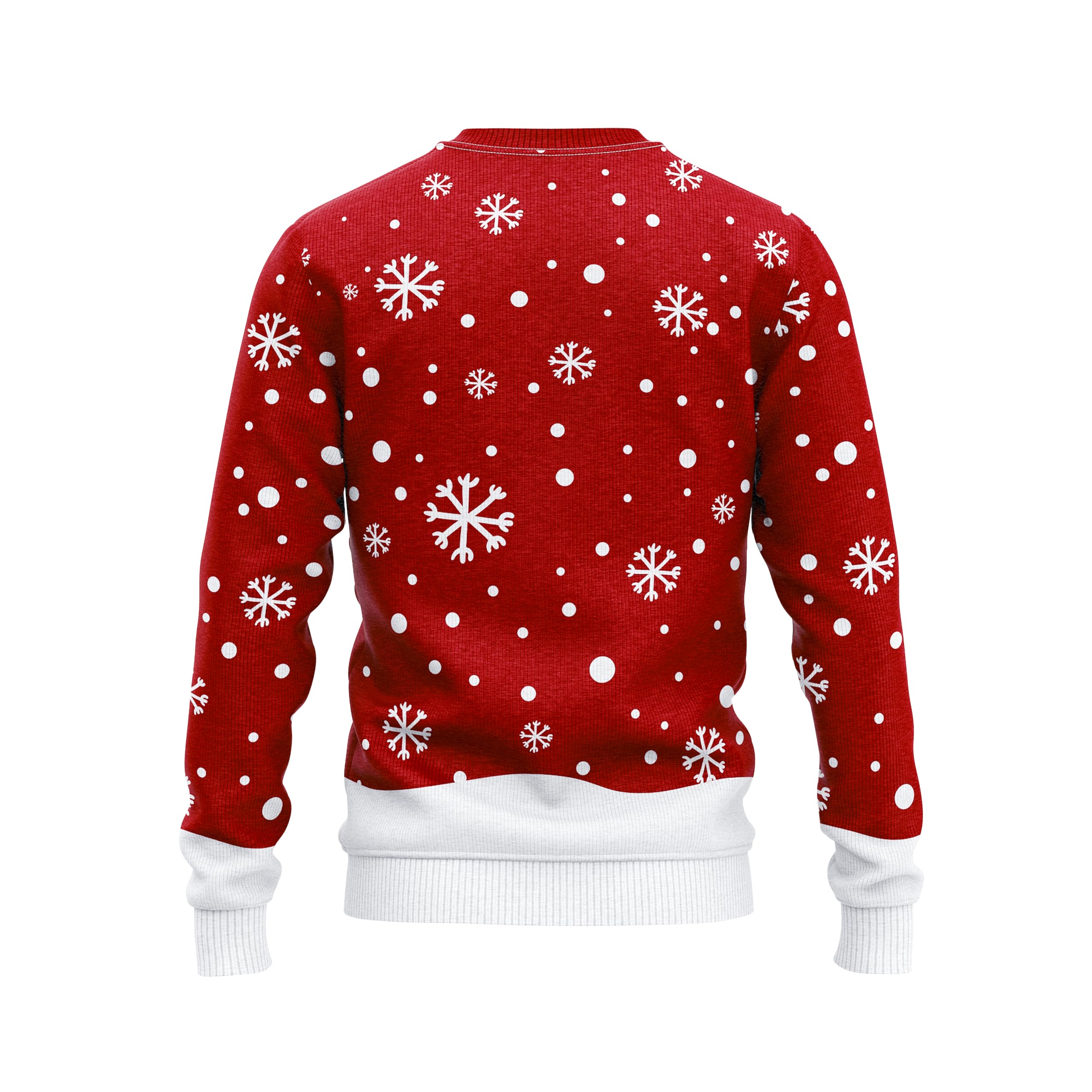 JAP Christmas Schneemann - Lustiger Hässlicher Weihnachtspullover Für Damen und Herren Ugly Christmas Sweater - Rot L