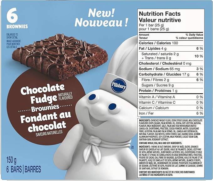 Pillsbury Chocolate Fudge Brownies 6 Count Amazon Ca Grocery Gourmet Food
