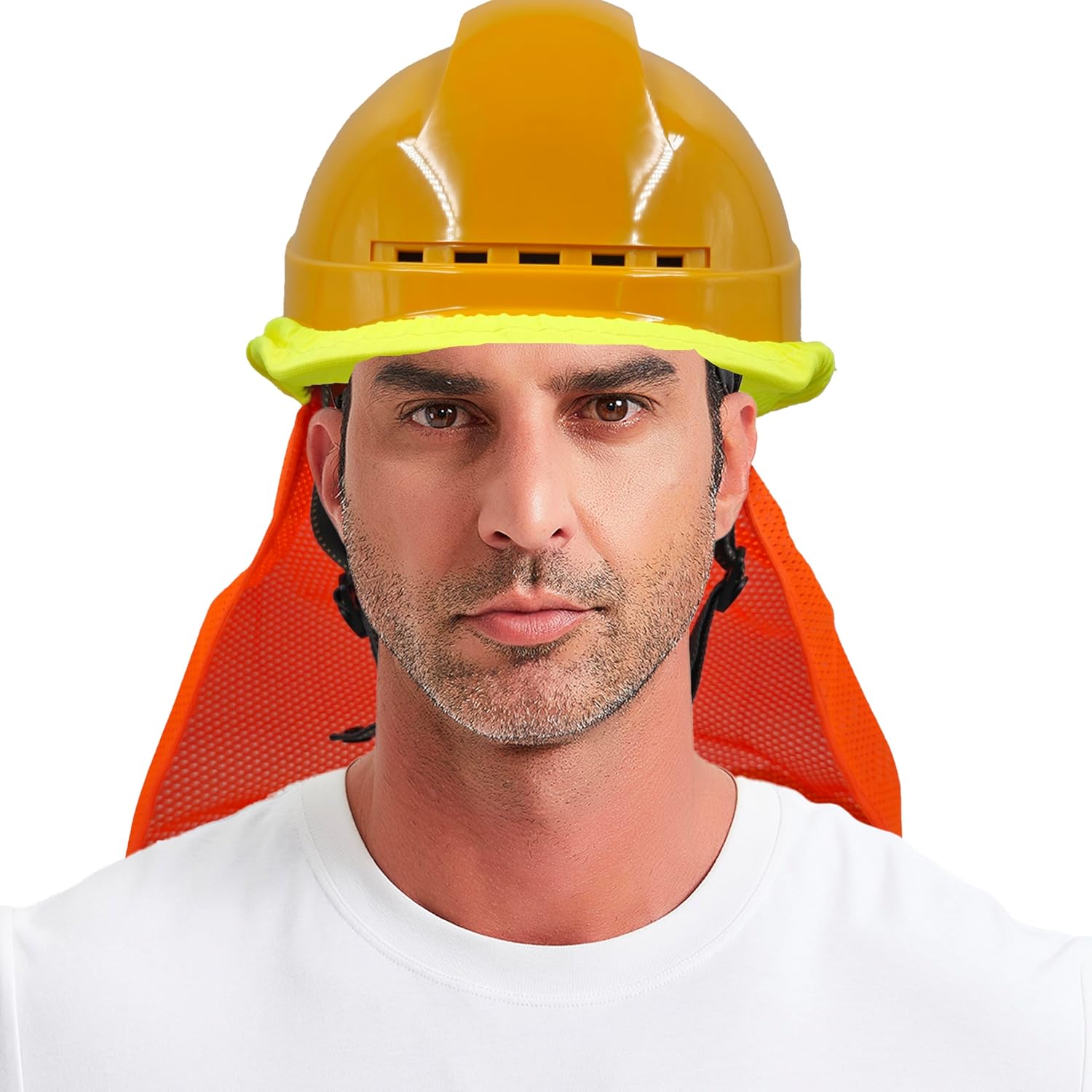 Hard Hat Sun Shade and Sweatband Sets,Hard Hat Accessories Liner and Neck Sun Shield with Reflective Strips NAEE