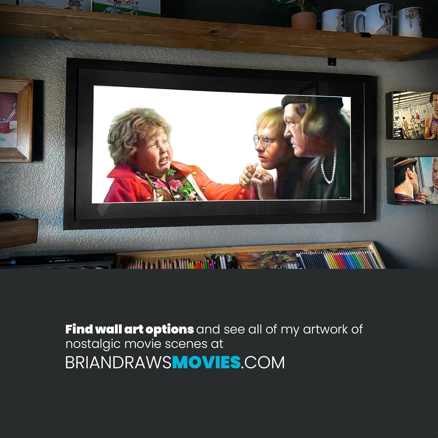 Goonies Chunk Confession Nostalgic Coffee Mug, Nostalgic Fan Art, 80's Adventure Movie Lover Gift, Film Buff Movie Scene, Colored Pencil Drawing (15 oz. Ceramic Mug)