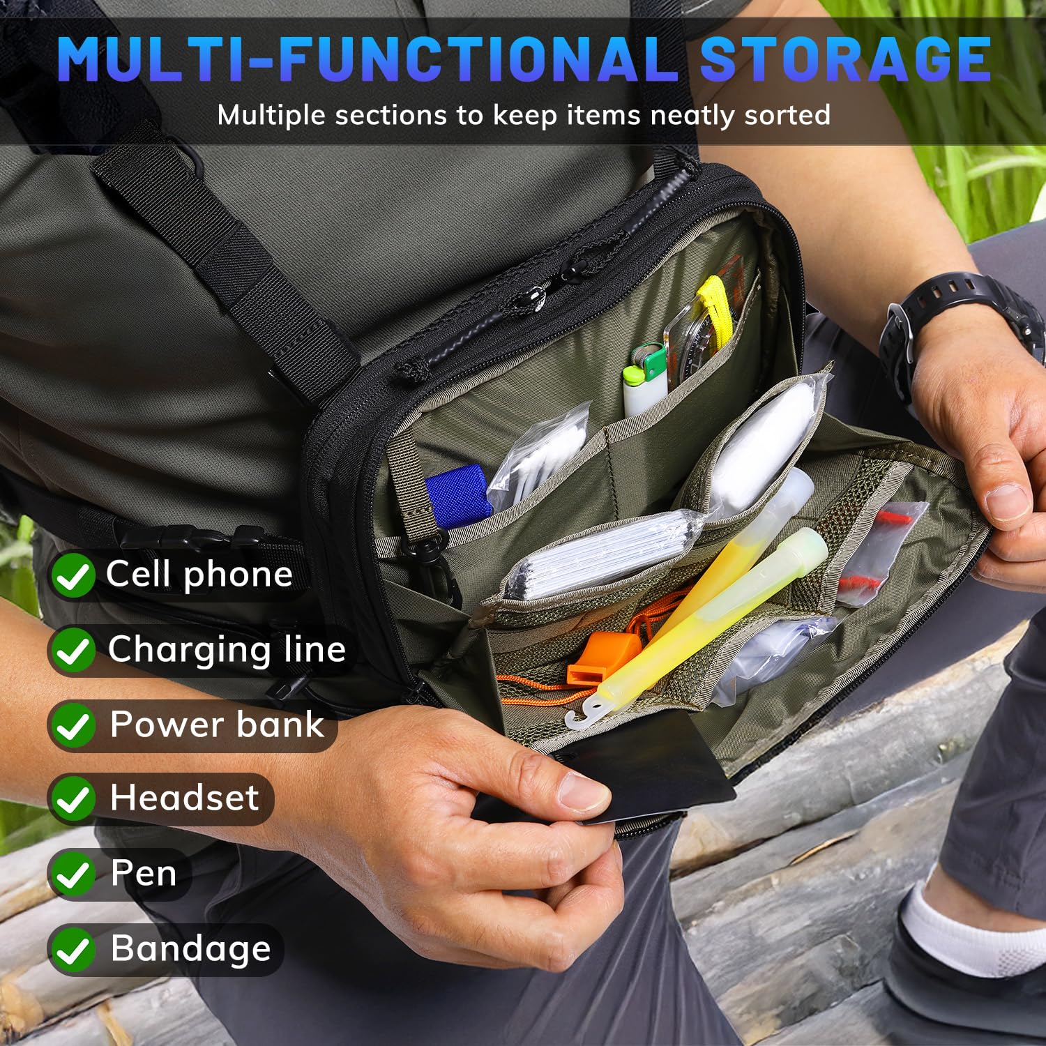 VOTAGOO Gilet d'hydratation léger avec poche à eau de 2 L pour randonnée, cyclisme, chasse et escalade pour homme et femme