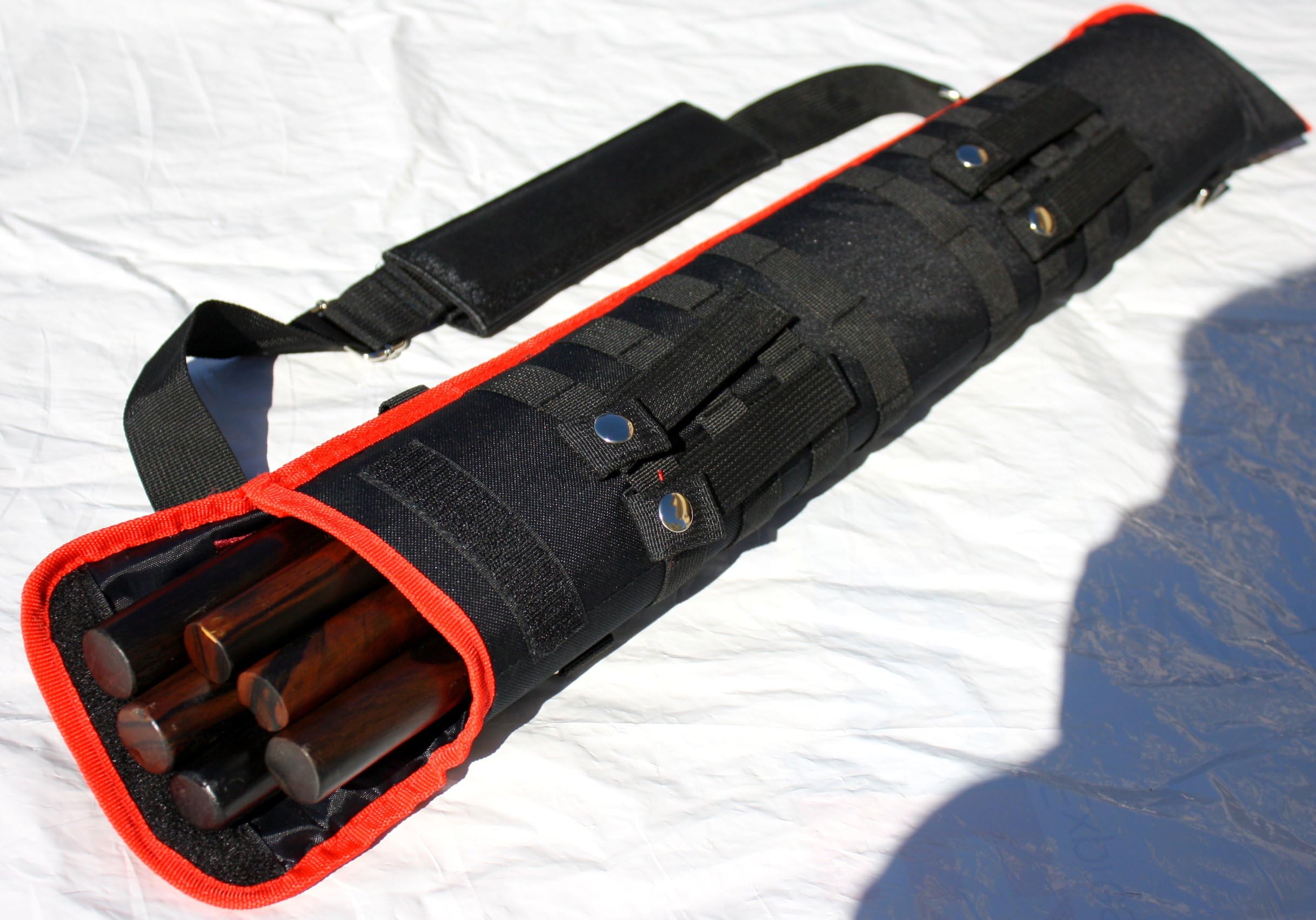 Tactical Carrying Case 2.5 Feet Long for Arnis or Other Sports Equipment (Red Black)