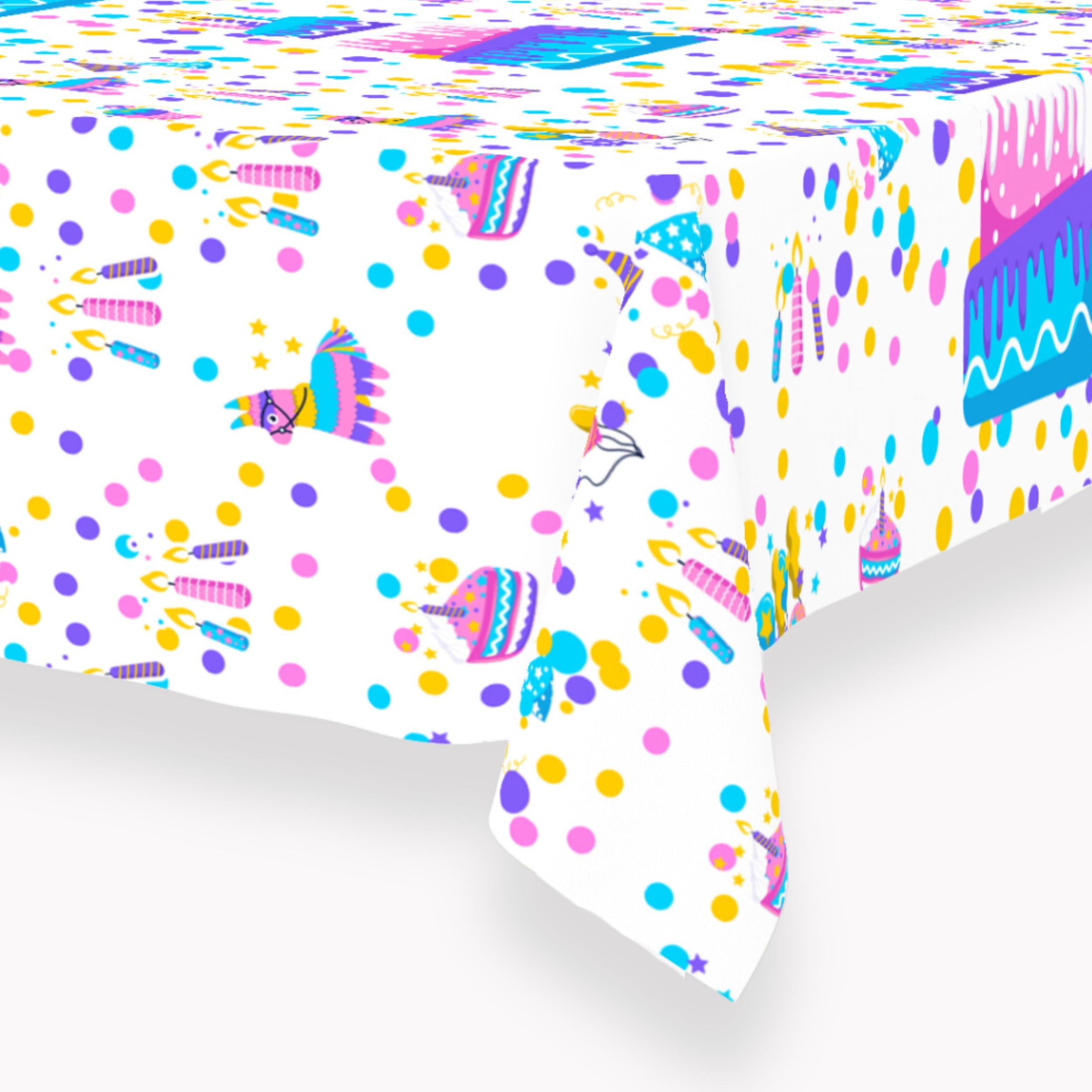 Plastic Table Cover 54In*84In Unicorn- 1 Pc main image 1