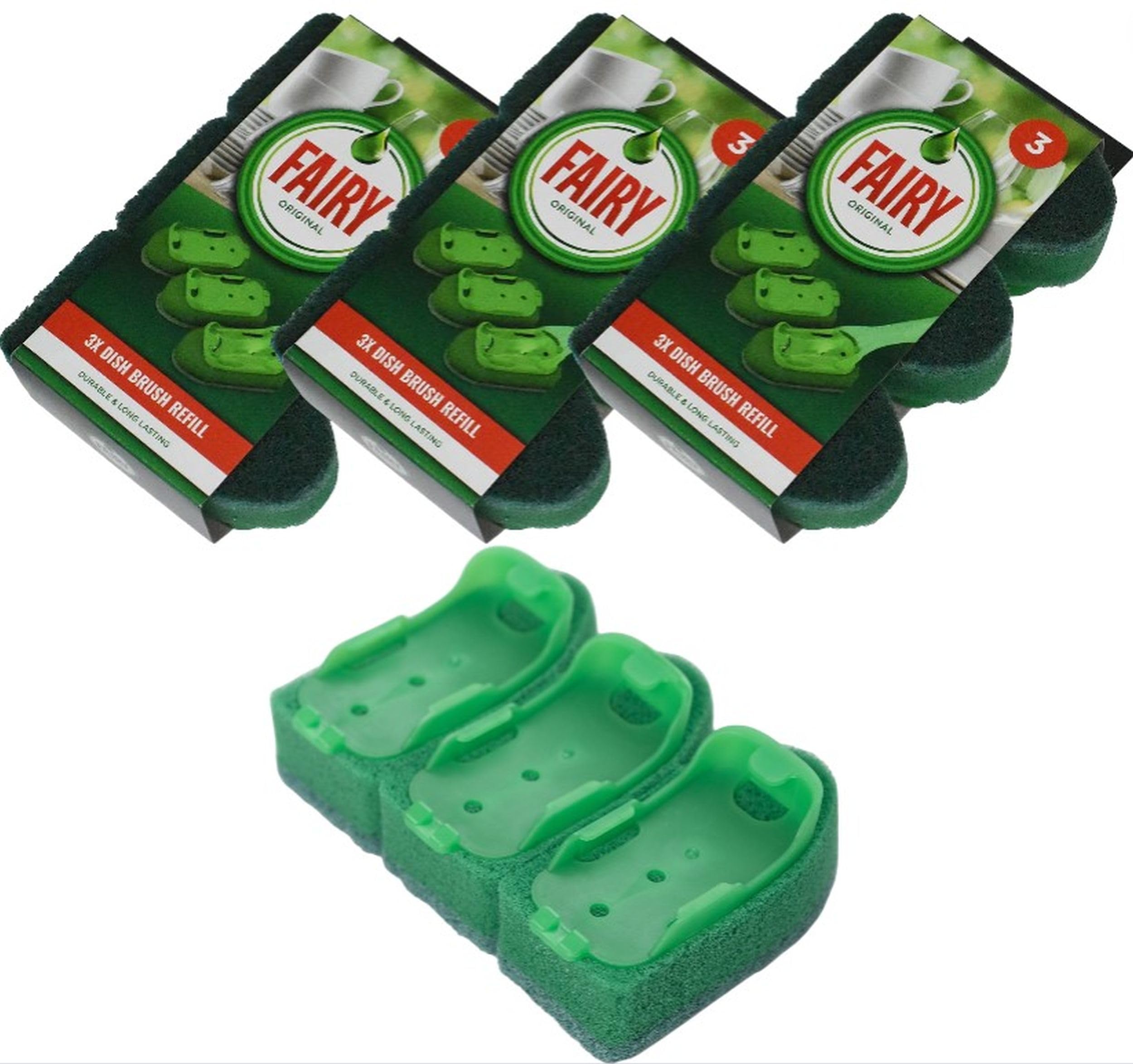 4X Fairy Dish Brush Refill Pads Pack Of 3 Replacement Washing Up Heads from B&Q