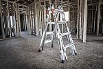 Little Giant Ladders Velocity 17-Ft Folding Multi-Position Ladder, Aluminum, 300 lb Load Capacity, Type 1A Extra Heavy Duty, 18-Ft Reach, with Ratchet Levelers and Wheels (15417-801)