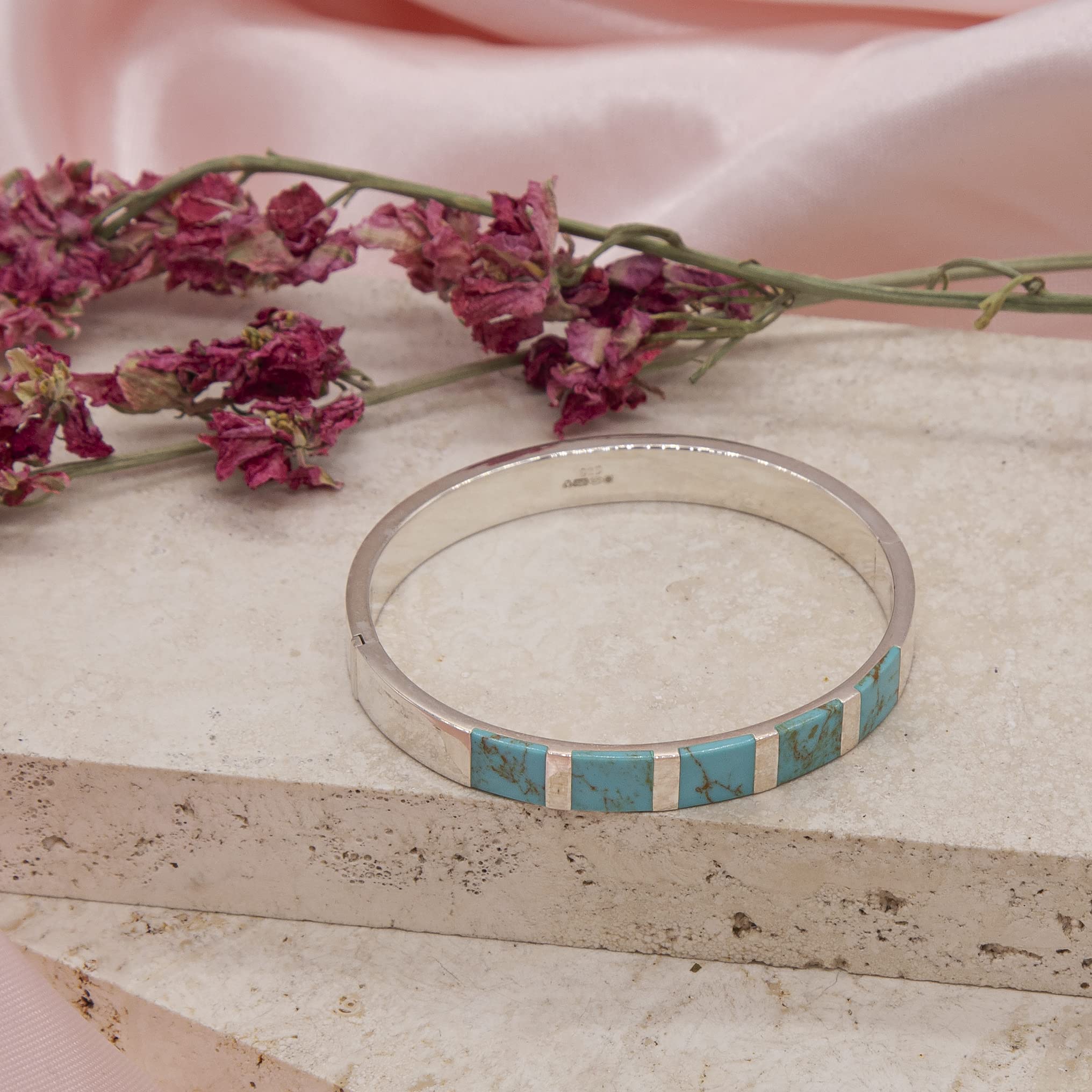 Tuscany Silver 8.35.1766 Pulsera de plata de ley (925/1000), con turquesa de mujer