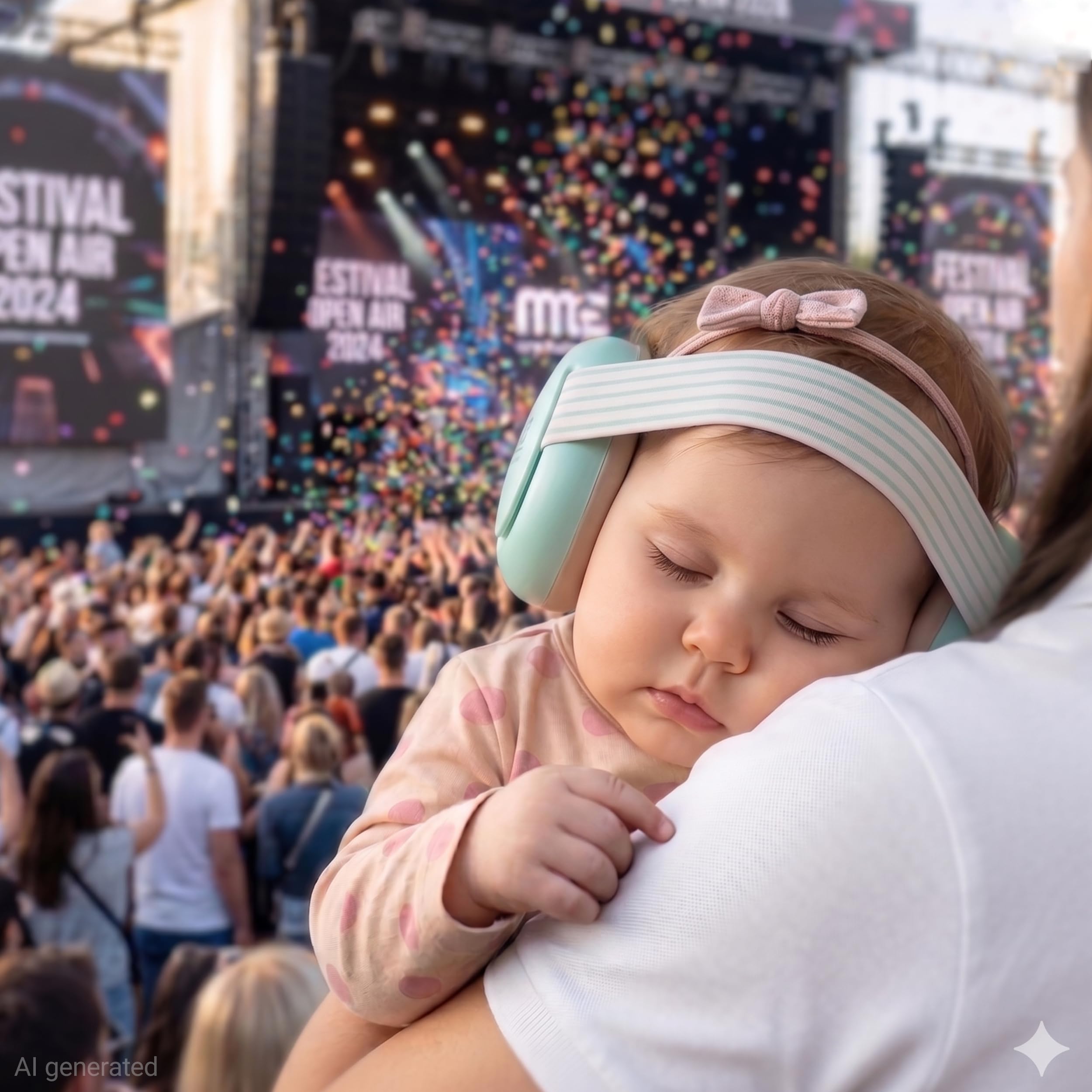 Zamboo Cuffie Antirumore Bambini da 12 Mesi - Protezione Udito Neonato Regolabile per Aereo, Concerti, Festival, Fuochi d’Artificio ed Eventi Sportivi, EN 352-1, Menta