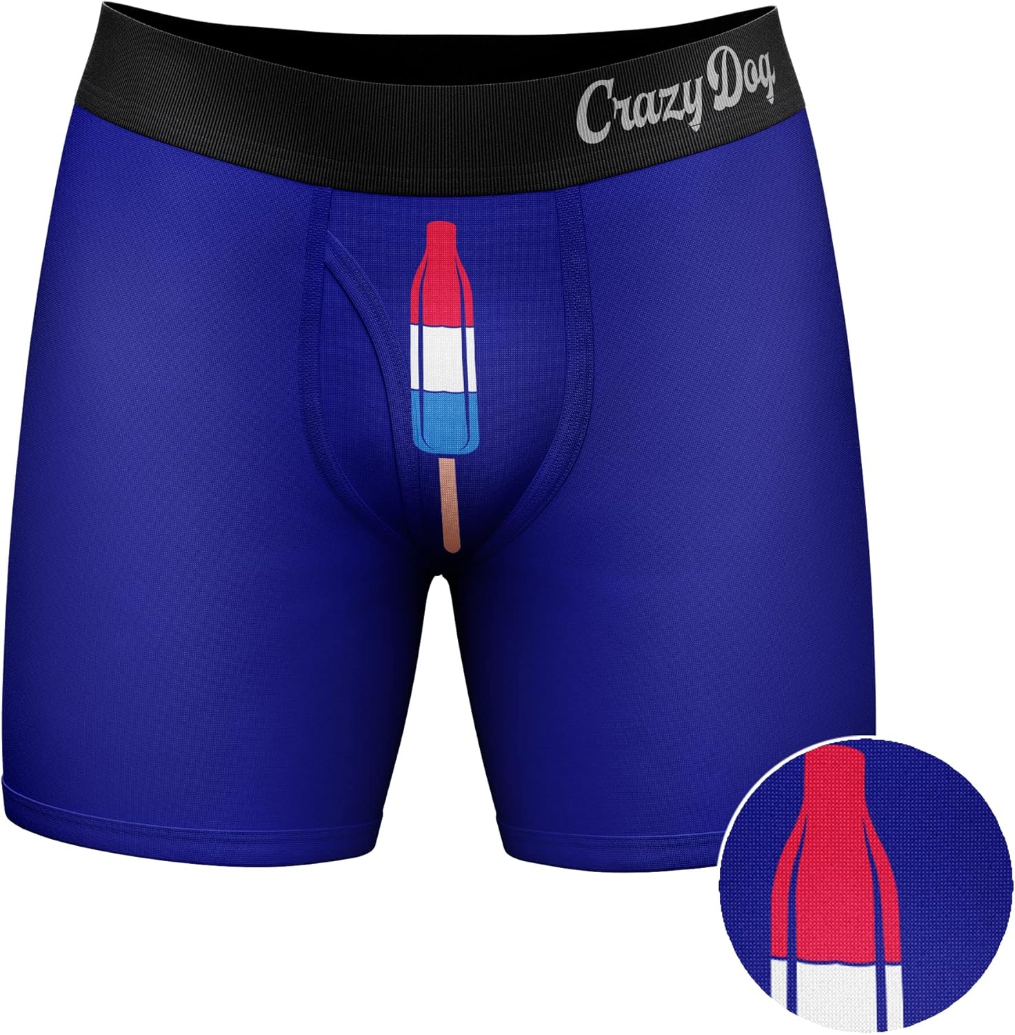 Crazy Dog T-Shirts Funnys Boxers for Dad Fathers Day Briefs Graphic Novelty Underwear for Dad - Image 3