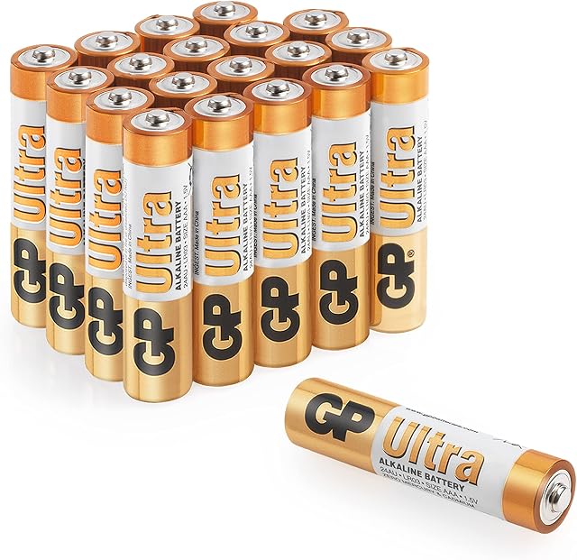 AAA Batteries pack of 20 by GP AAA Batteries Ultra Alkaline - 10 year shelf life, ideal for everyday hungry devices, long lasting power, anti-leakage technology | also known as Micro, Mini, 24A