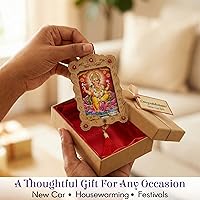 Vista 6 de LOVENSPIRE Adorno colgante hindú para automóvil, marco de fotos, espejo retrovisor, accesorios de decoración interior para salpicadero, Ganesha