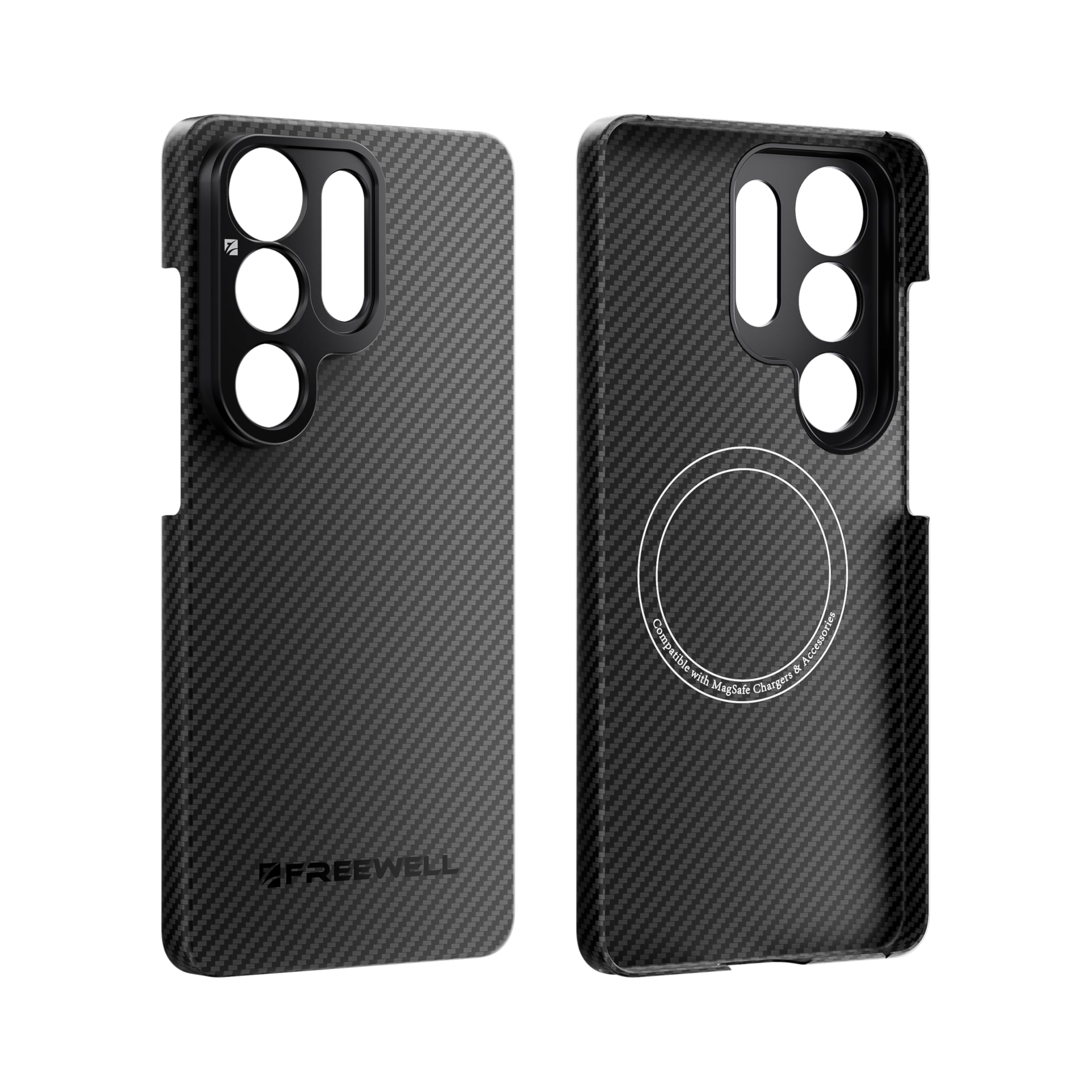 FREEWELL Pro Filmmaker Custodia per Samsung S26 Ultra | Filtro magnetico e obiettivo 17 mm, Kevlar Armor 5 × Più Forte dell'Acciaio, Nero