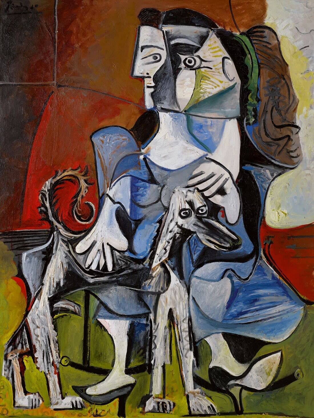Tallenge - Pablo Picasso - Woman with a Dog - Small Poster(Paper