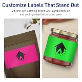 Avery Printable Labels with Sure Feed, 2" x 4", Assorted Neon Colors (Green, Magenta, and Yellow), Removable Adhesive, Laser & Inkjet Compatible, 120 Blank Labels Total (6481) – view 7