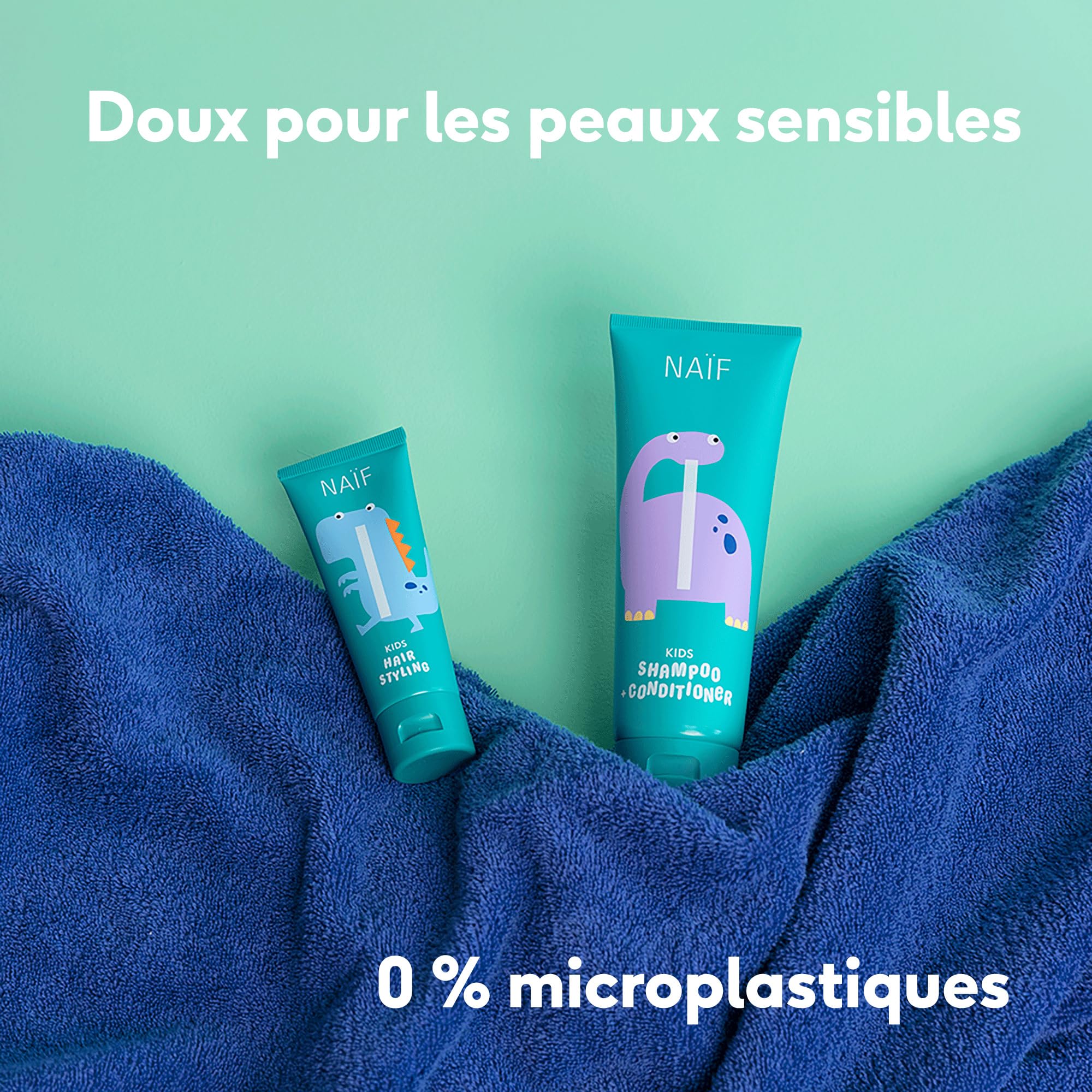 Naïf - Shampoing et après-shampoing 2 en 1 pour enfants - Nettoie et adoucit les cheveux - Formule douce - 0% SLES - Testé dermatologiquement - D'origine naturelle- 250 ml