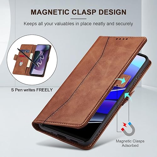 Miniatura 3 de Jasonyu Funda tipo cartera con tapa para Moto G Stylus 5G (2023), funda magnética de cuero con tarjetero y función atril, funda protectora duradera