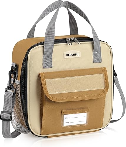 Miniatura 14 de REDSHELL Lonchera táctica para niños, bolsa de almuerzo aislada grande para niñas, lonchera cuadrada para niños, lonchera cuadrada para niños,