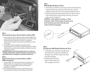 Scosche DT1 Automotive Car Radio DIN Removal Tool Kit - Essential Factory Radio Removal Keys - Stereo Removal Pry Tool Set - Audi, Ford, Mercedes, VW and More - Compact Car Audio Installer Equipment