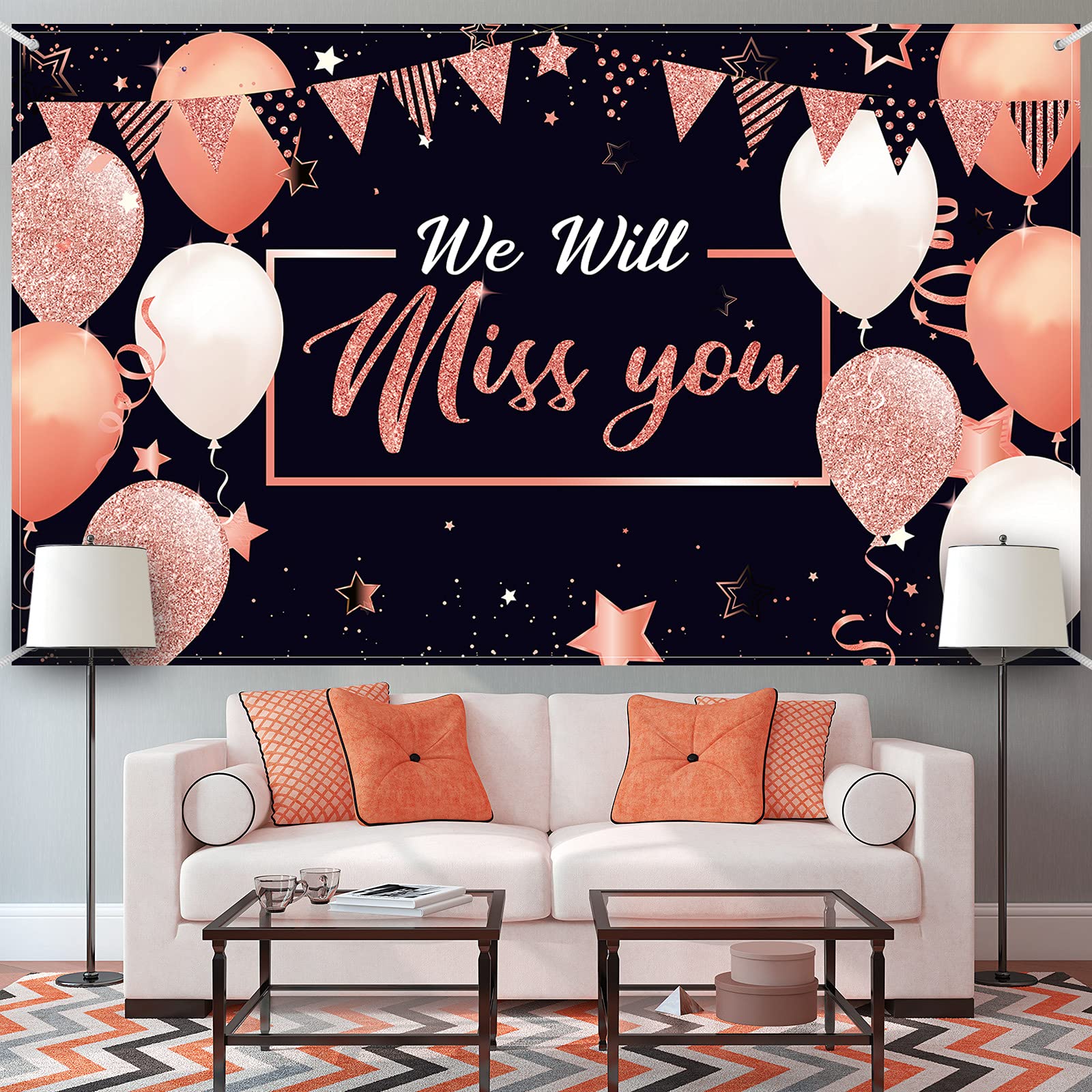 Fotohintergrund-Tuch 3x2,4 M – Polyester, Mit Aufschrift 'We Missed You So Much'