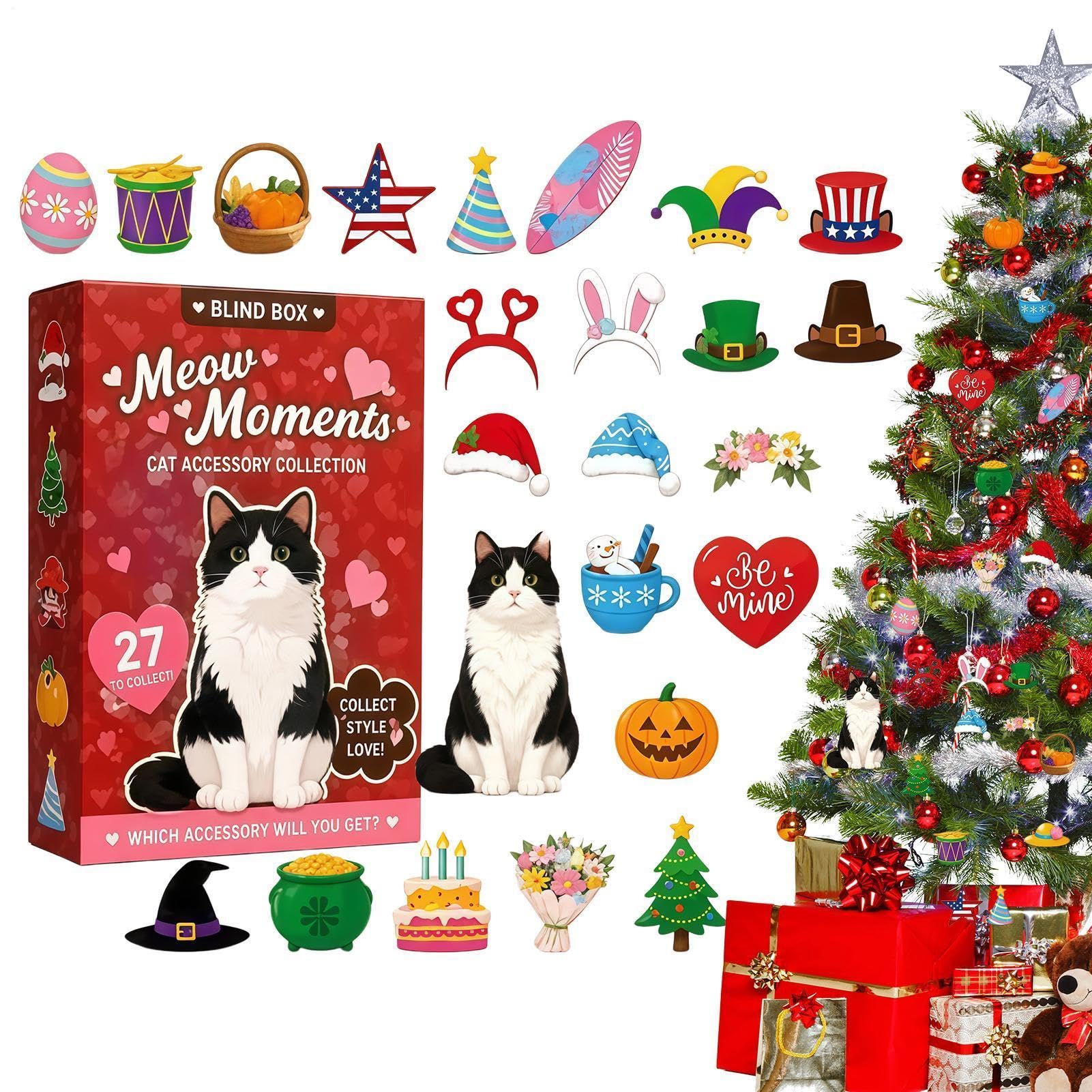 Calendario de Adviento de Madera de Navidad 27 Piezas de Navideños | Calendario en Madera para Cuenta Atrás Navideña Para el Árbol, la Pared, la Mesa, las Vacaciones, la , el Hogar, la Oficina