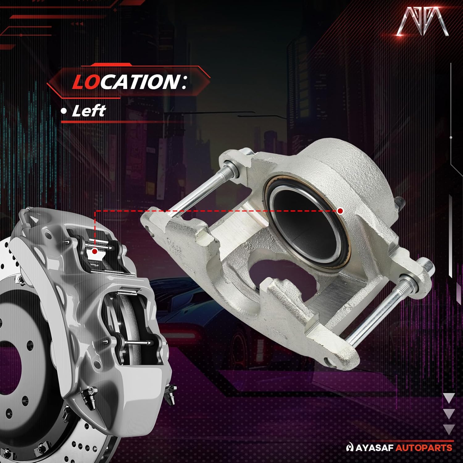 MAYASAF 184082 Front Left Driver Disc Brake Caliper for Cadillac Eldorado 1969 1970 1971 1972 1973 1974 1975 1976 1977 1978, for Olds Toronado 1969-1978