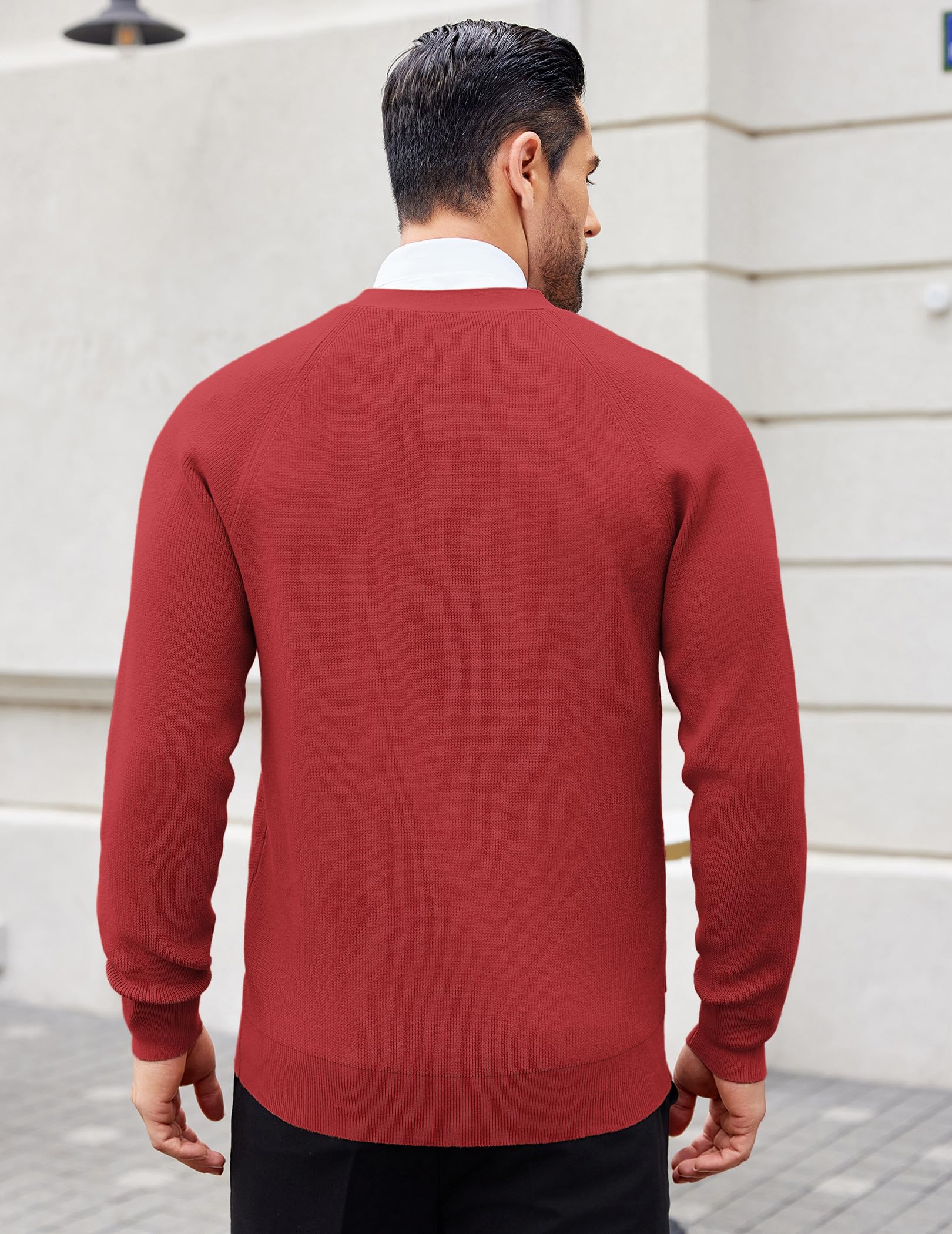COOFANDY Cardigan da uomo a maniche lunghe casual scollo a V Button Down maglione lavorato a maglia con tasche