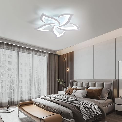 Miniatura 3 de DELIPOP Lámpara LED de techo, lámpara LED moderna de 6500 K, lámpara de techo empotrada, lámpara de techo acrílica de 23.6 pulgadas para sala de