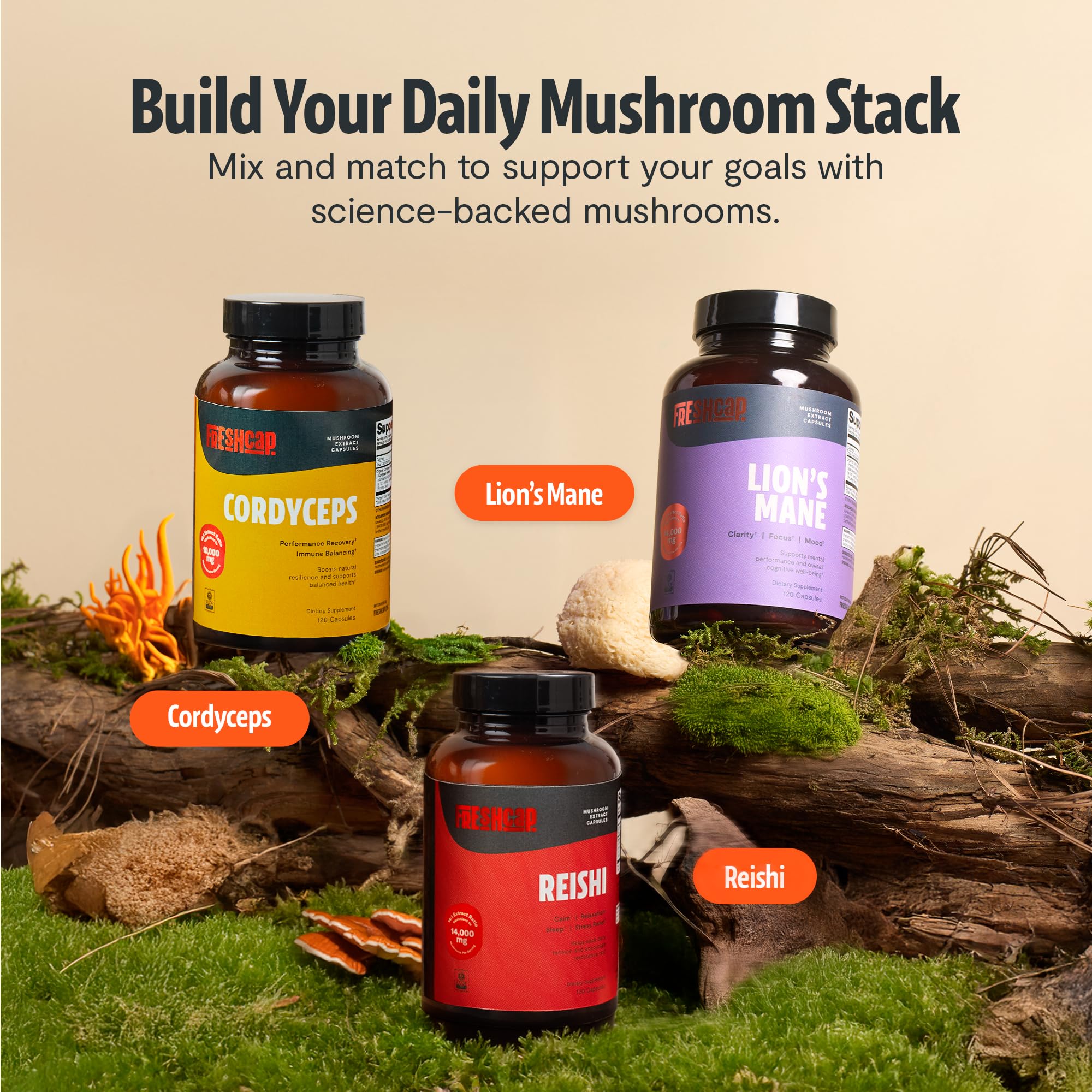 FreshCap Cordyceps Mushroom Capsules, USDA Organic,120 Capsules — Amazon image 8