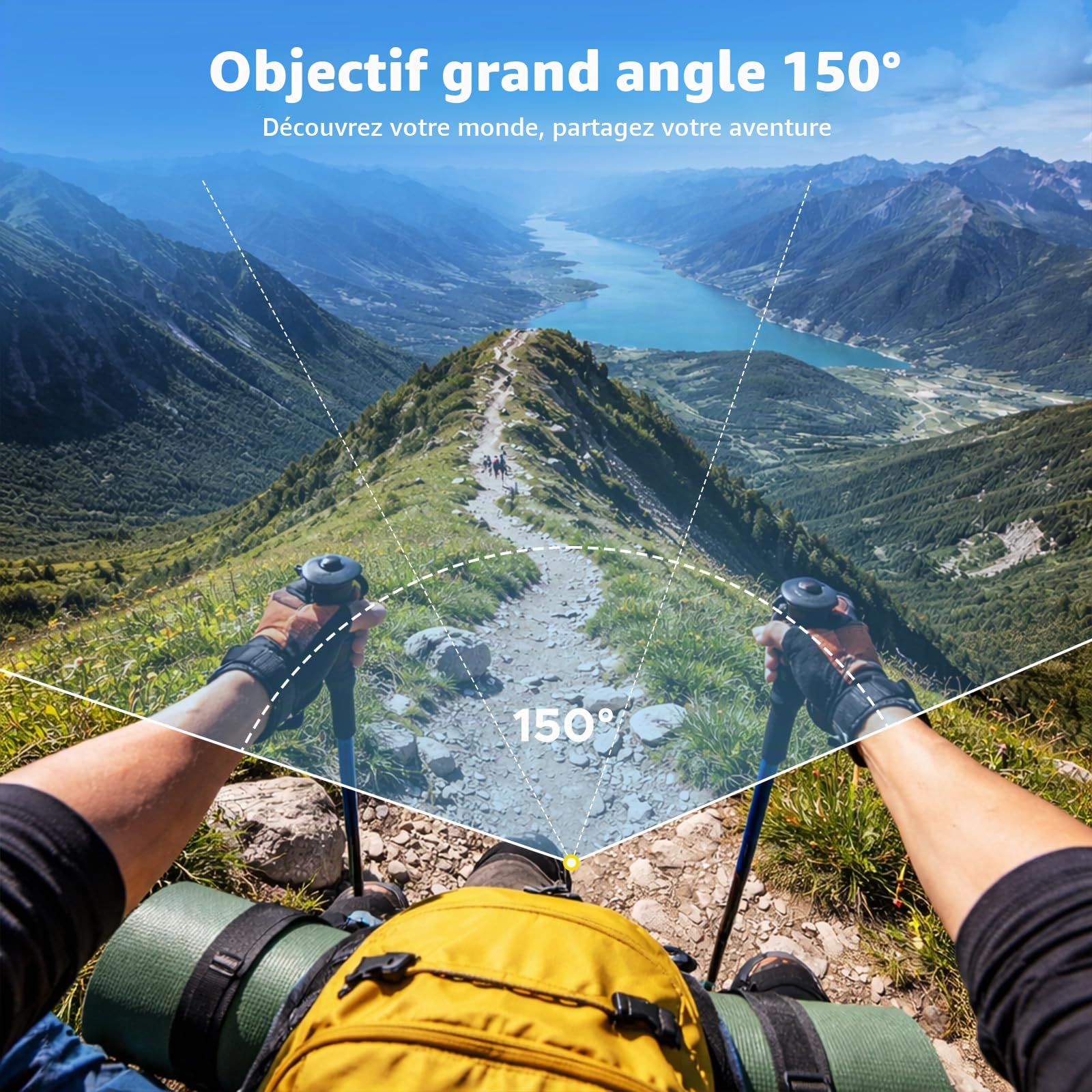 Caméra Sport 4K Bodycam POV avec Carte 64 Go, Action Cam WiFi Ultra-compacte avec écran 1,47", Mini Caméra Corporelle Camescope Portable à Fixation magnétique pour TikTok, Youtube, Vlogging