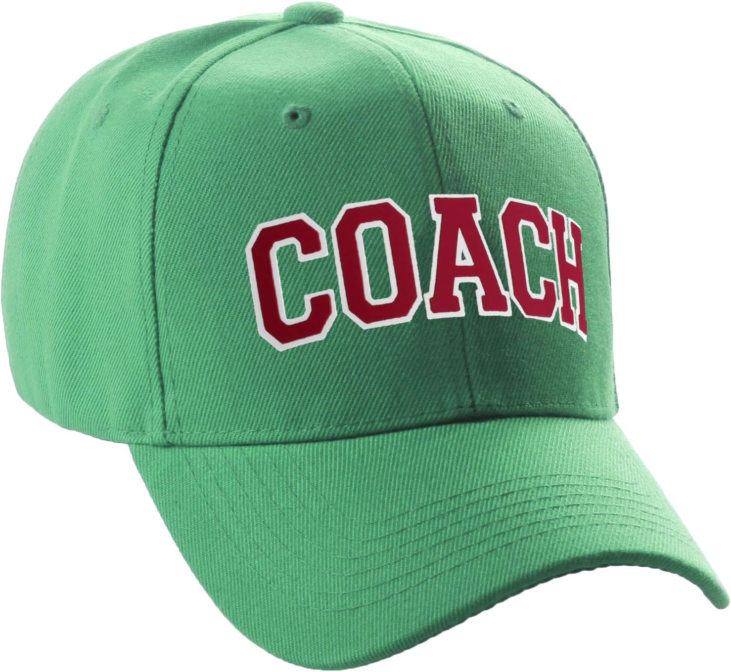 Customized Team Coach Lettering on Classic Baseball Hat Sturctured Curve Bill
