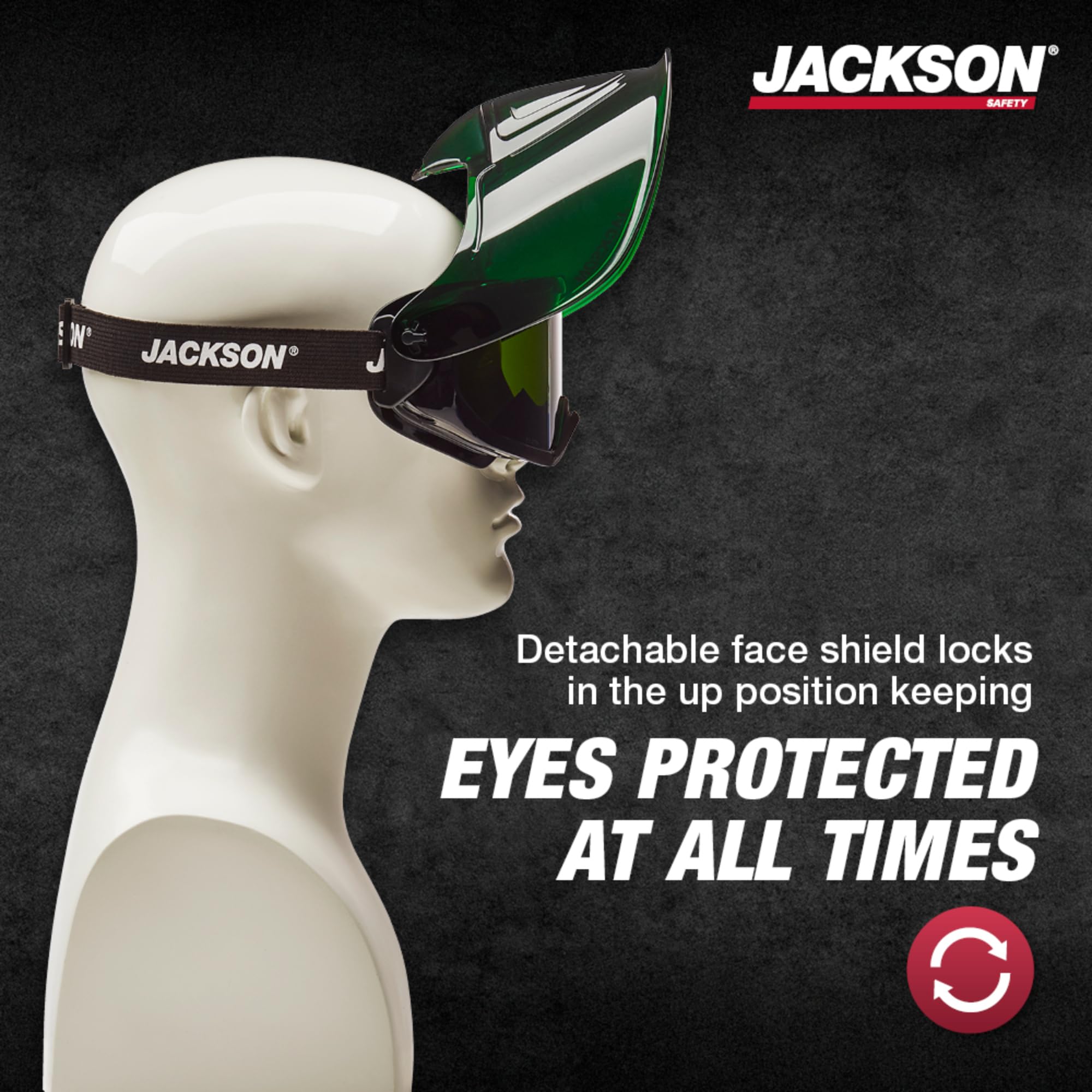 Jackson Safety Goggles with Face Shield - ANSI Z87.1 -5 Jackson Safety Goggles with Face Shield - ANSI Z87.1 -5