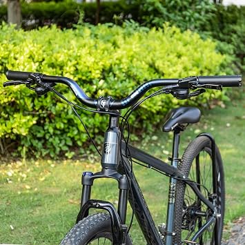 31.8 Bike Handlebar - 55mm Riser Handlebar - 780mm Aluminium Alloy Mountain Bike Bicycle Handlebars (55mm Rise)