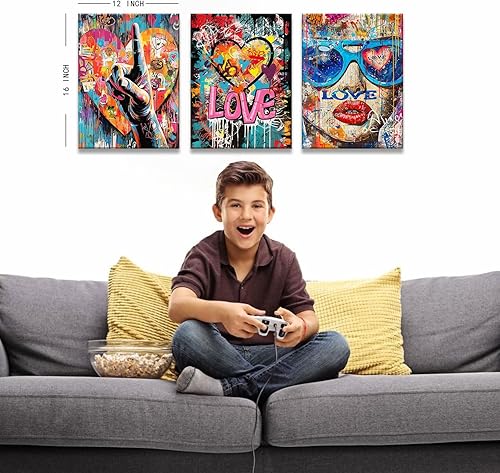 Miniatura 5 de Banksy - Arte de pared Pop Art para decoración de pared, graffiti, cuadros callejeros para dormitorio, sala de estar, pintura en lienzo de moda,