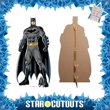 Star Cutouts SC1455 Batman Caped Crusader Fun for DC Comics Fans and Parties Height 189cm, Multicolour