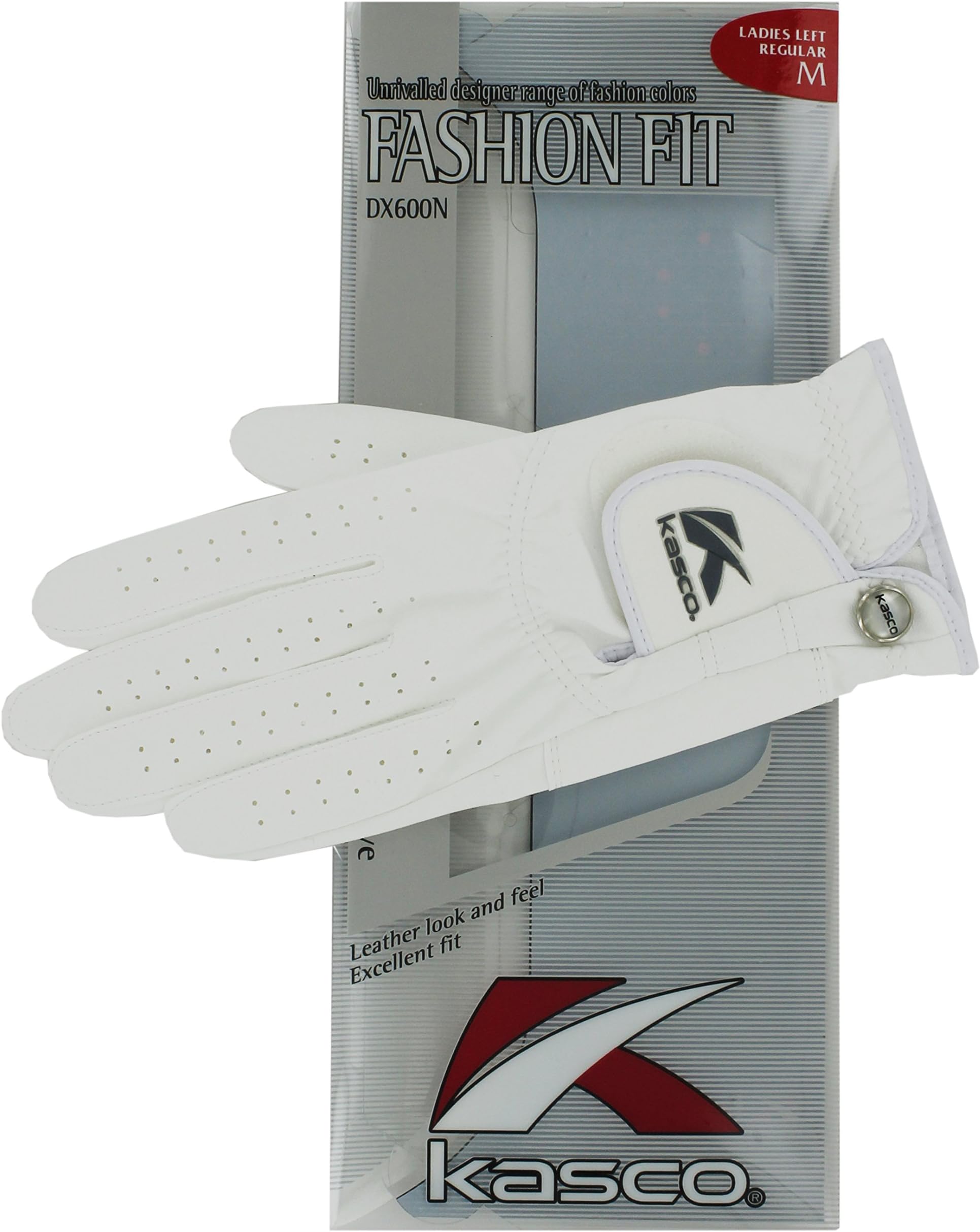 KascoWomen's Fashion Fit Golf Gloves , KFFLWM , WHITE , M