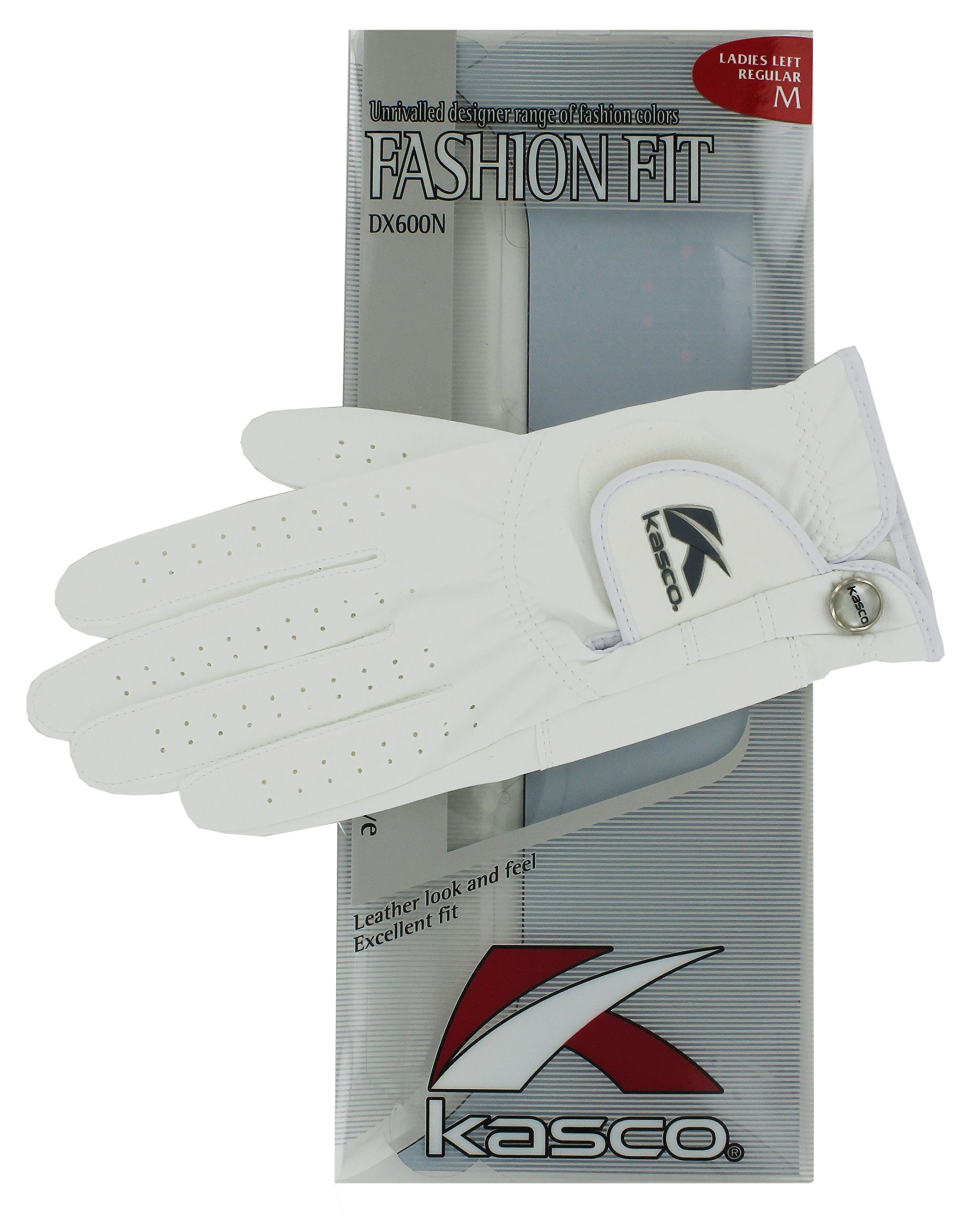 KascoWomen's Fashion Fit Golf Gloves , KFFLWM , WHITE , M