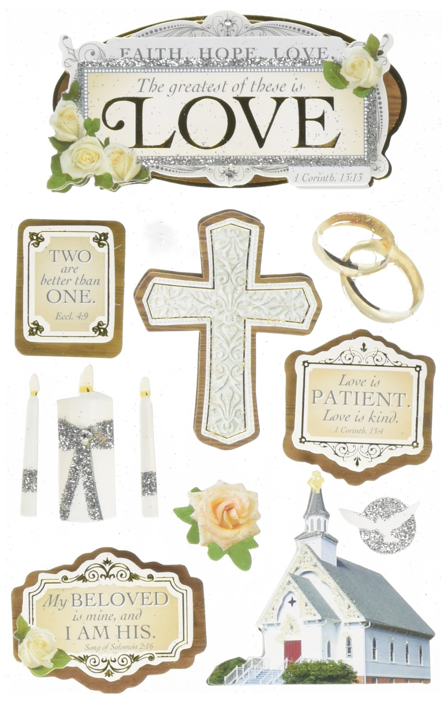 Stickers 3D decorativos multicolor con relieve Papel House para scrapbooking