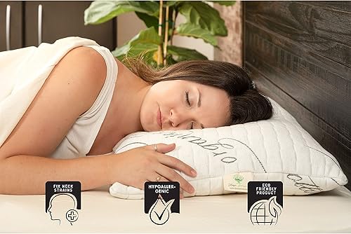 Miniatura 7 de Sleep Artisan Almohada de látex tamaño King ajustable con funda lavable (1) fabricada en los Estados Unidos (King)