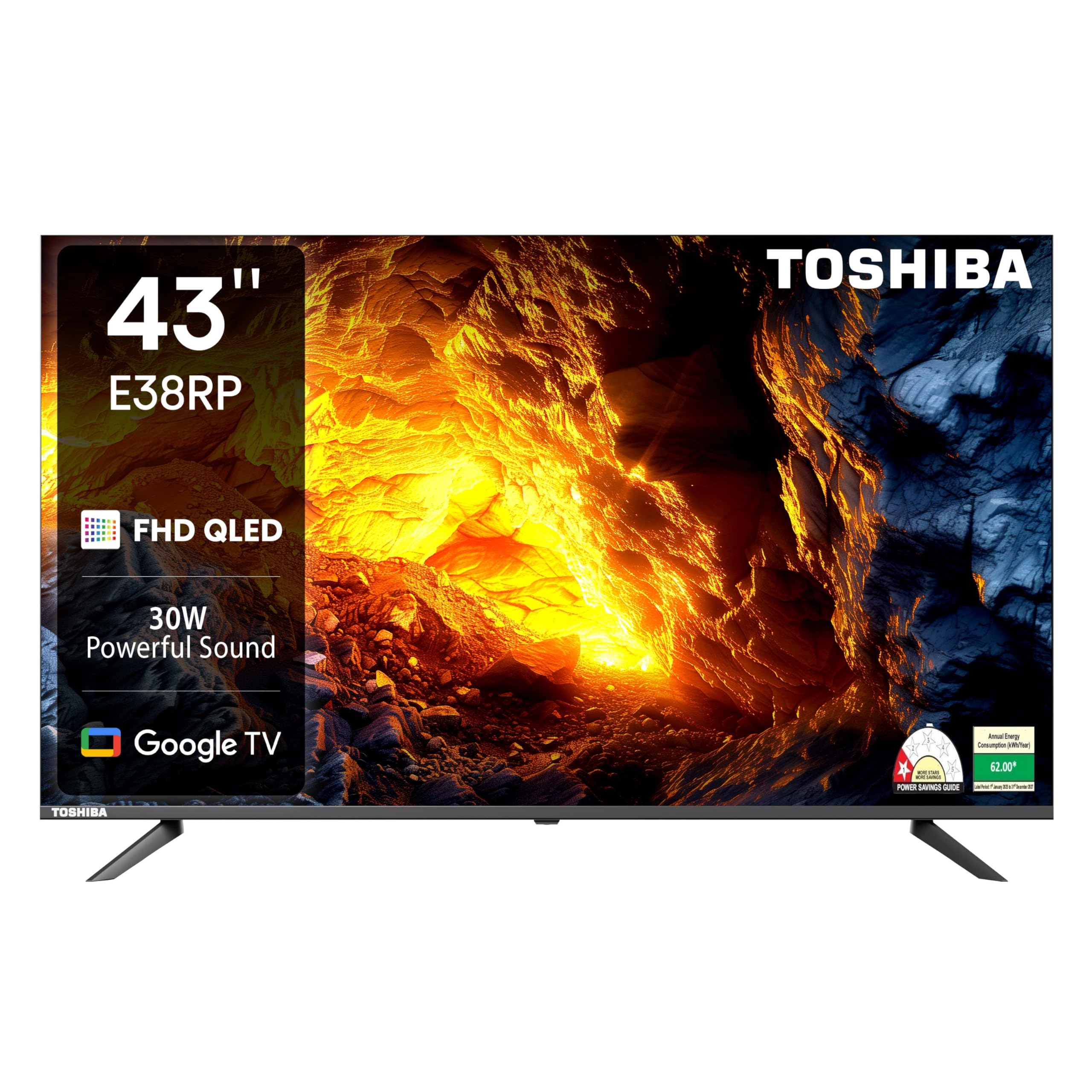 TOSHIBA 108 cm (43 inches) E38RP Series Full HD Ready Smart QLED