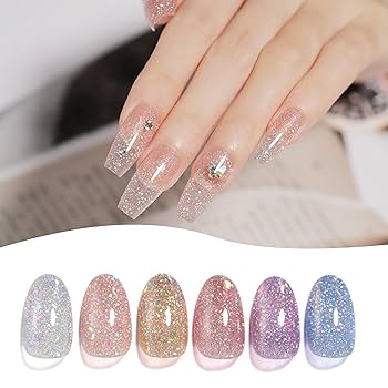 【送料込】ファボリ 6色セット ニュアンス ネイル Amazon | emigoro ジェルネイル ラメ フラッシュネイル ジェル