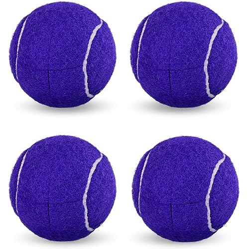 LITIAN 4 Pack Pre-Cut Tennis Balls for Walkers – Heavy Duty Glide Balls with Felt Pads for Walkers & Furniture Legs, Floor Protection, Tennis-Themed Party Decor