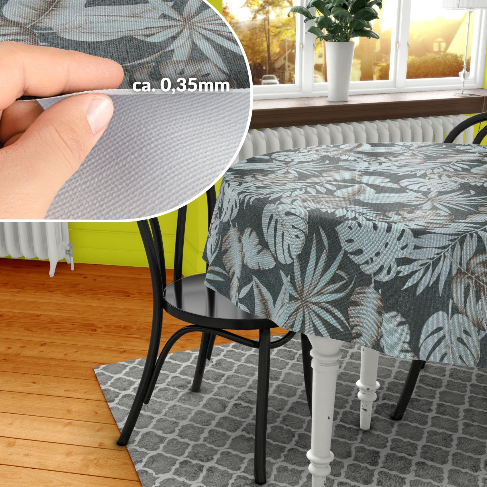 Sofia Nappe En Toile Cirée Lavable, Rectangulaire, Ronde