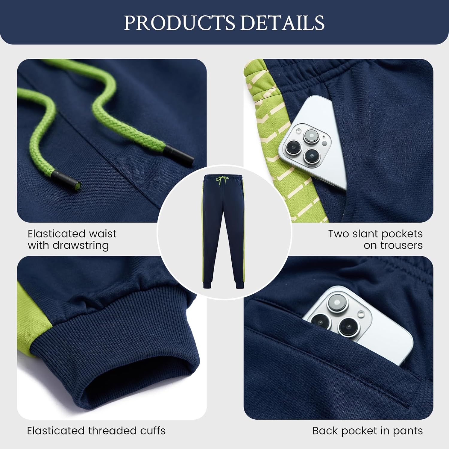 AOTORR Men's Tracksuit 2 Pieces Sweat Suits Casual Full Zip Long Sleeve Outfit Sports Jogging Suits Set - Image 4