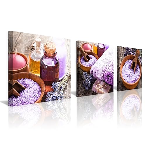 NAN Wind Purple Zen Canvas Wall Art Lavender Spa Still