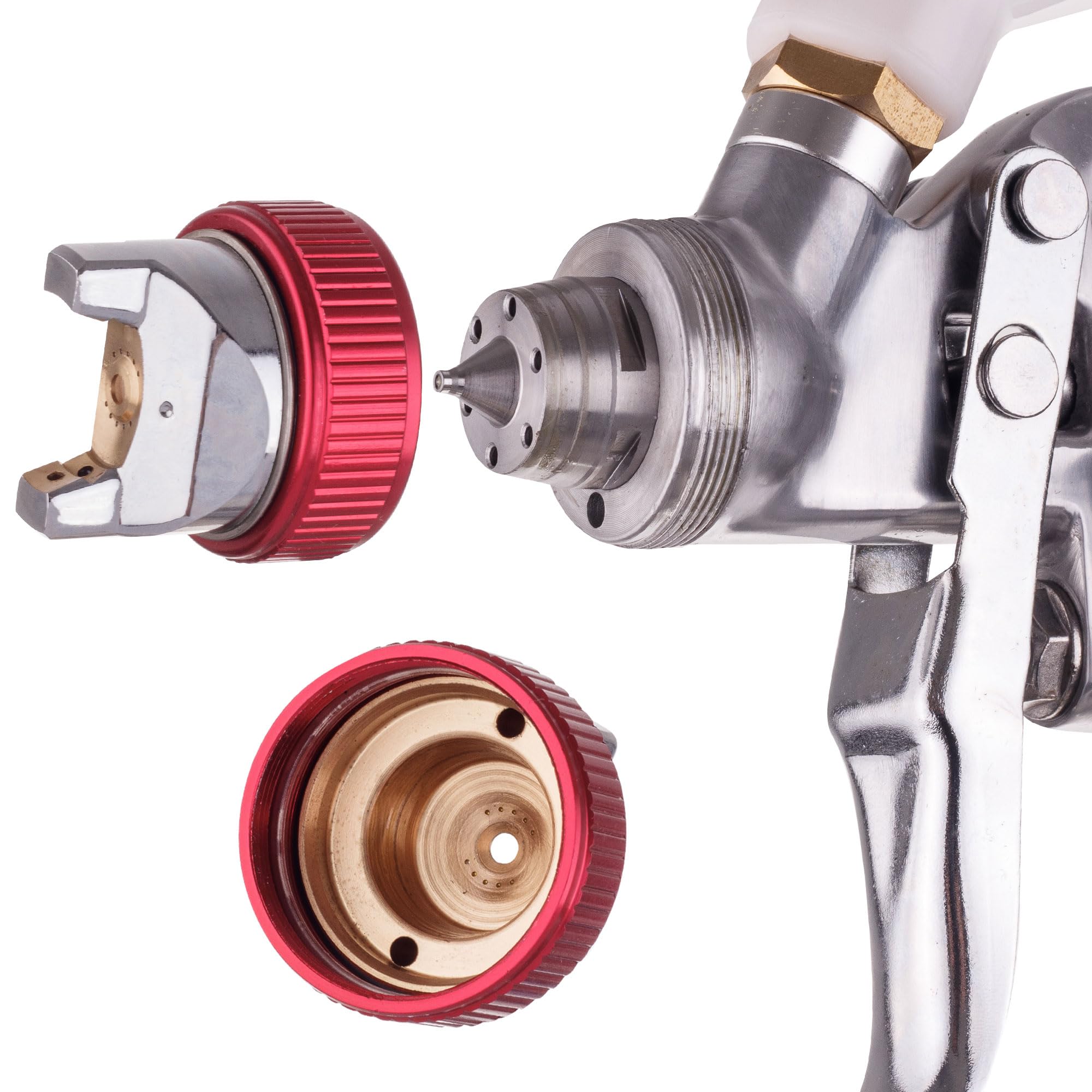 HVLP H-887P Pistolet pulvérisateur à Technologie Buse de 2,5 mm Durable Capacité de 600 ML pour la Peinture Trois Modes de réglage Très Efficace Bon pour Les matériaux Lourds