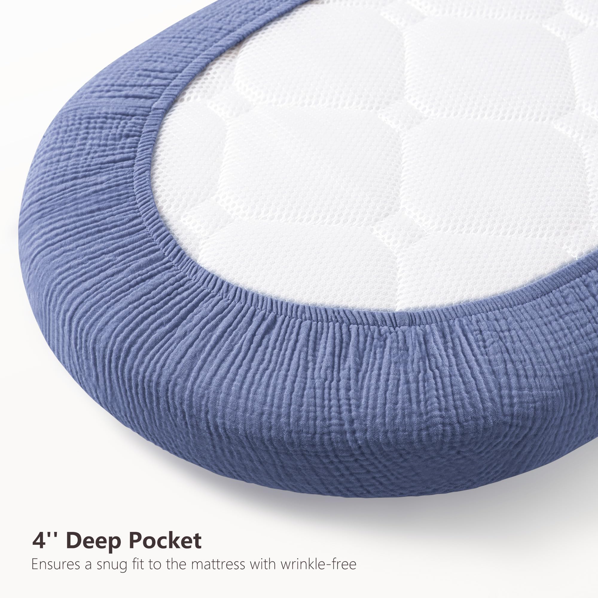 Muslin Moses Basket Sheets 2 Pack - Image 4