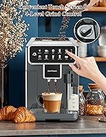 Vista 3 de Cafetera totalmente automática con molinillo de 3 niveles incorporado, máquinas de café expresso/capuchino/café con leche/americano, con función