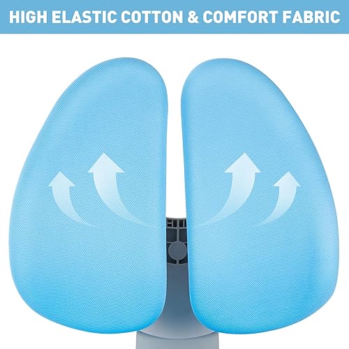 Miniatura 8 de COSVALVE Silla de escritorio para niños, silla de estudio ergonómica con altura ajustable y profundidad del asiento, silla de estudio y oficina en